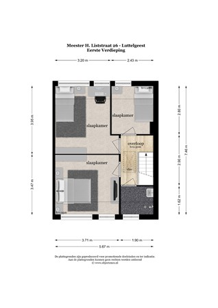 Floorplan - Meester H. Liststraat 26, 8315 BA Luttelgeest